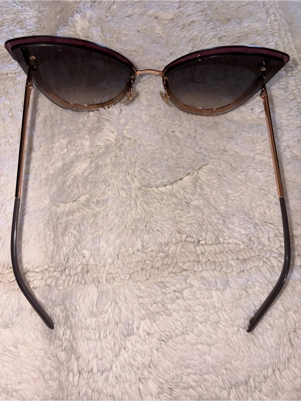 Marc Jacobs Brown Cat-Eye Sunglasses with Gold Accents